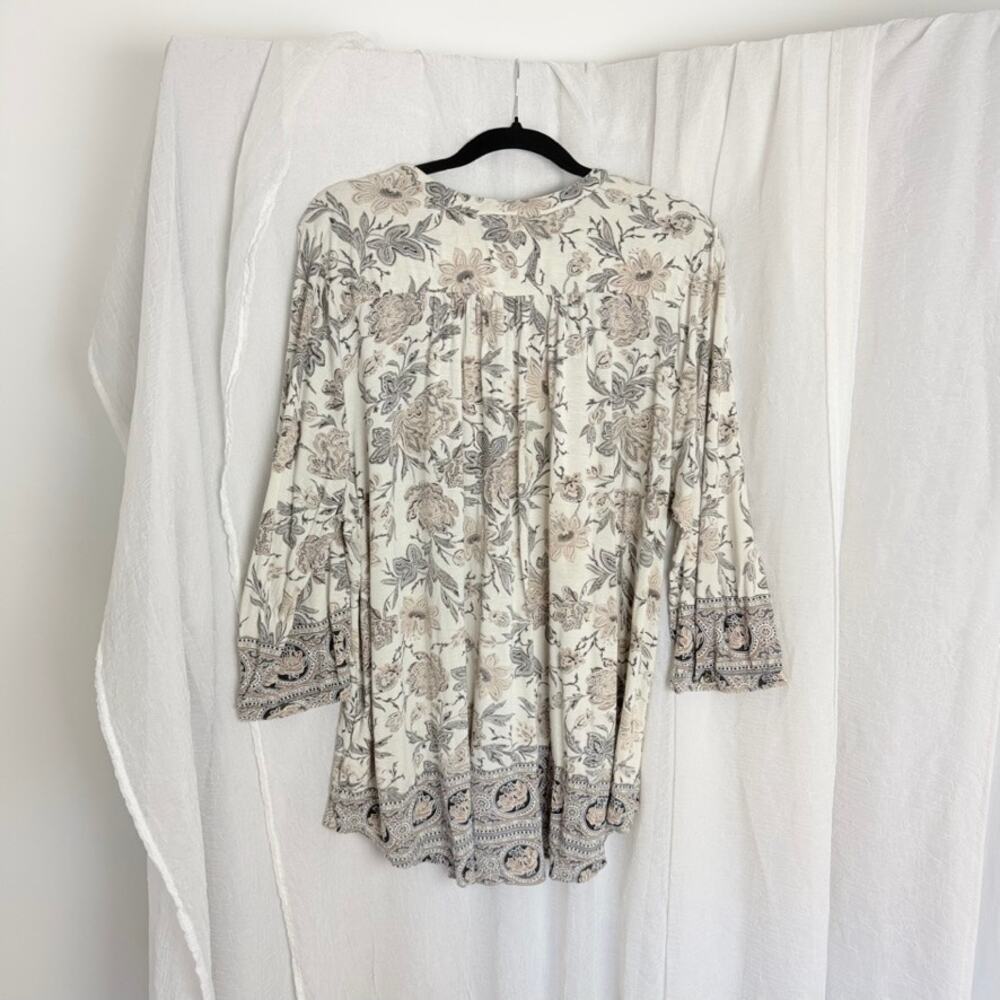 Lucky Brand Boho Paisley Print Top Women’s Size 3X - Picture 2 of 6
